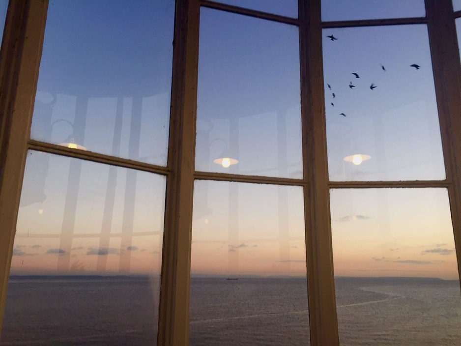 West Usk Lighthouse Window Evening Sea View