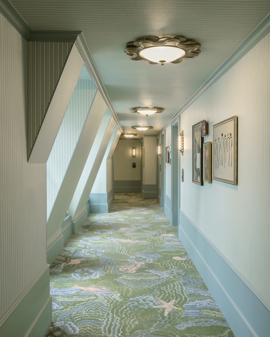 Le Grand Mazarin Hotel Corridor With Artworks on its Walls