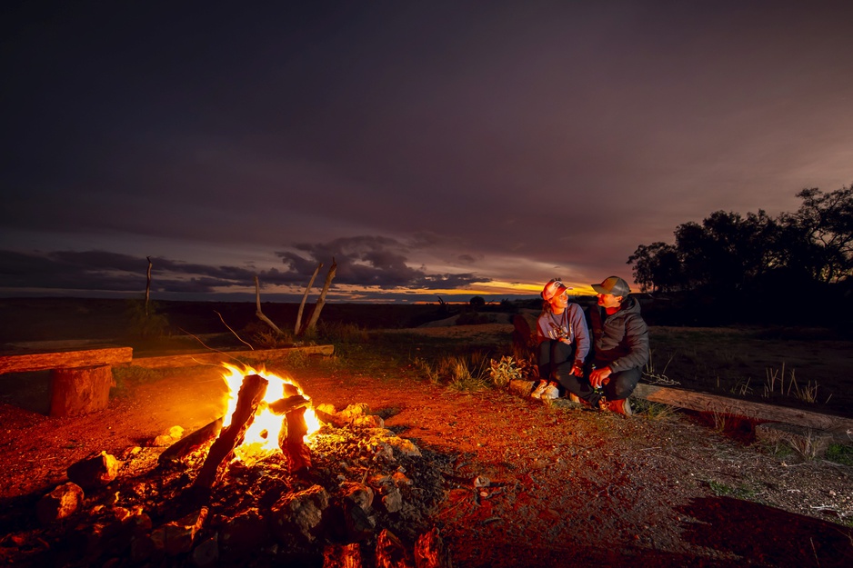 White Cliffs Underground Motel Campfire