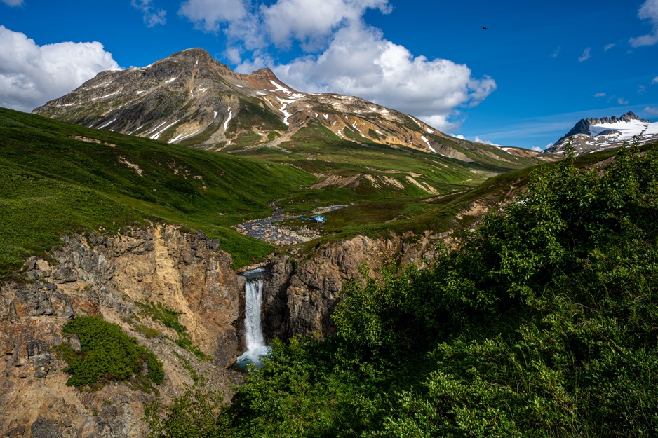 Tordrillo Mountain Waterfall