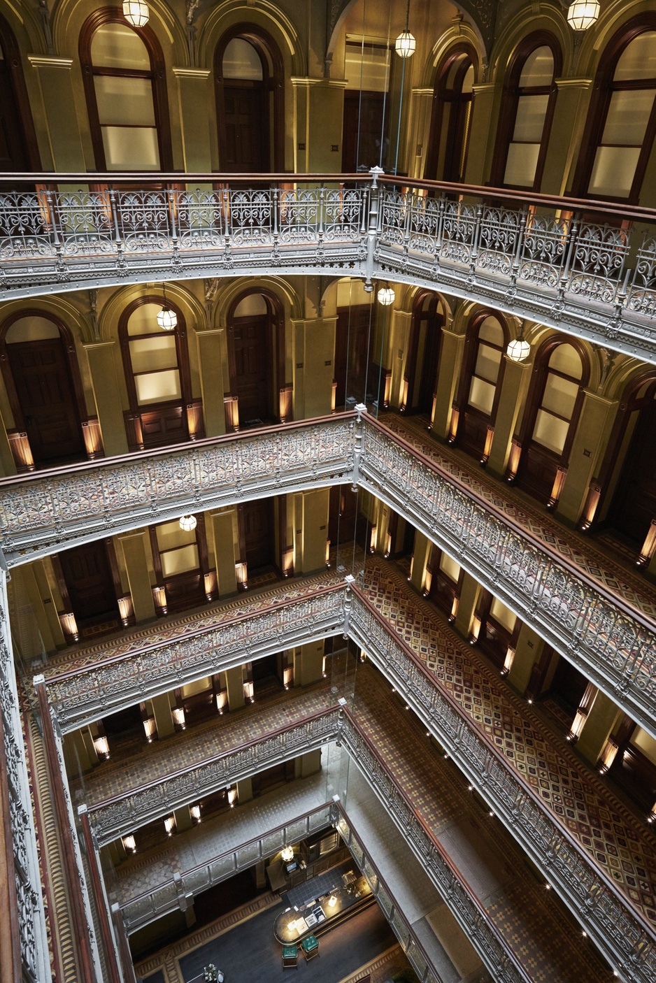 The Beekman Hotel atrium levels