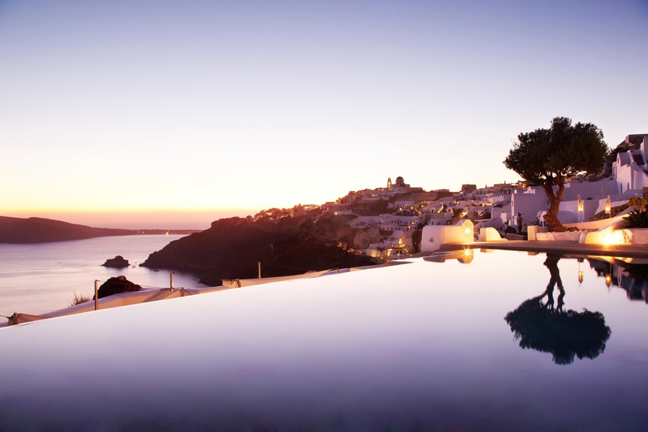 Katikies Kirini Santorini Pool Sunset View