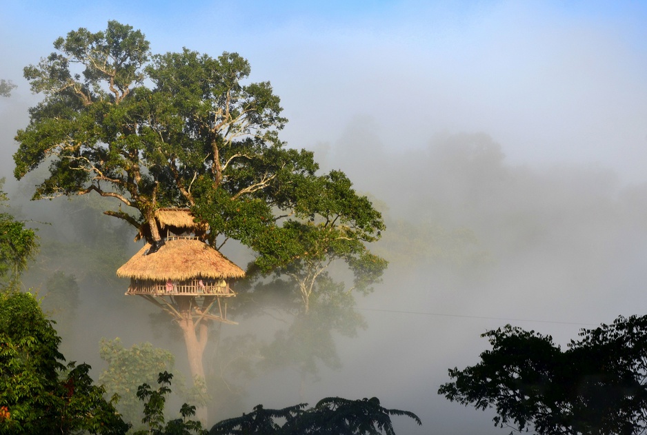 Treehouse in the jungles of Laos