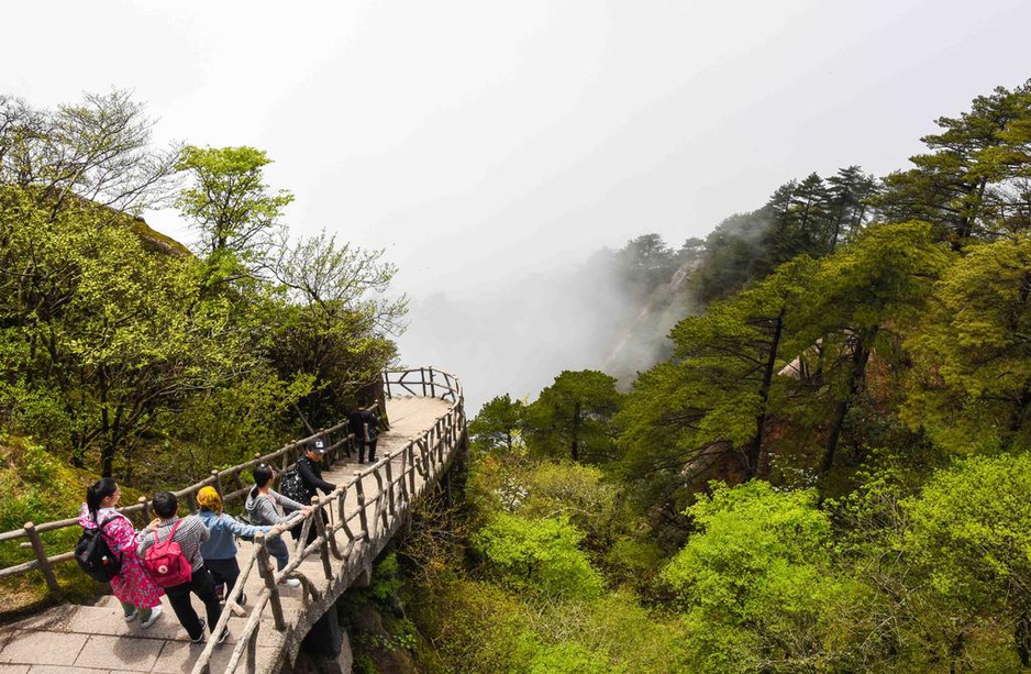 Huangshan mountain trekking