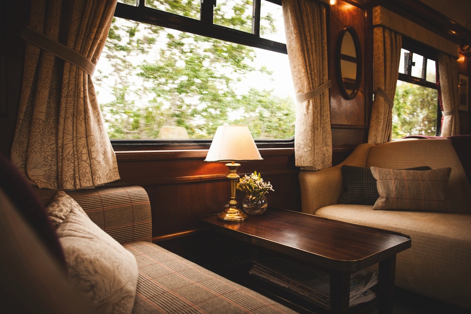 Belmond Royal Scotsman Lounge Plush Sofas