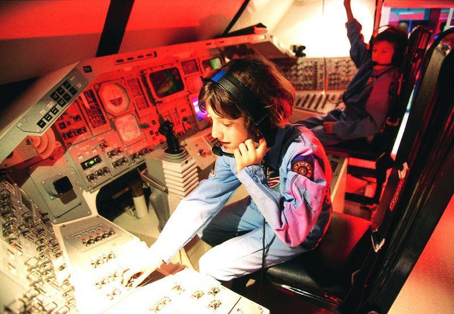 Cockpit of the spaceship