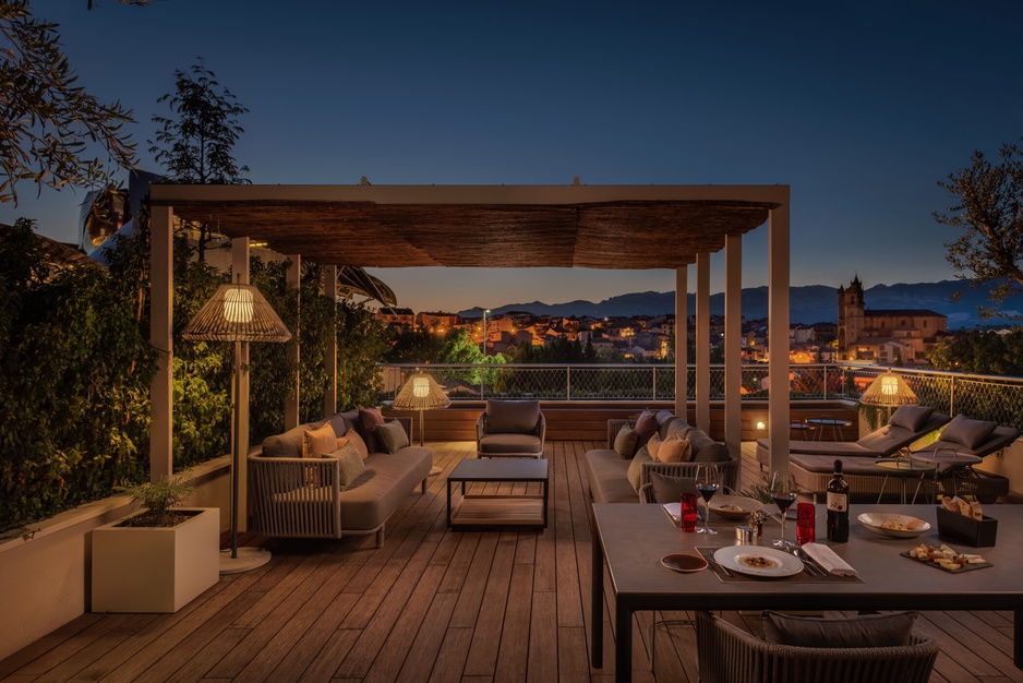 Hotel Marques De Riscal Private Terrace At Night