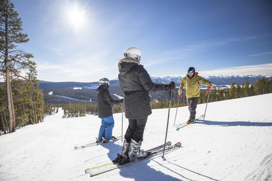 Skiing in the wilderness of Montana