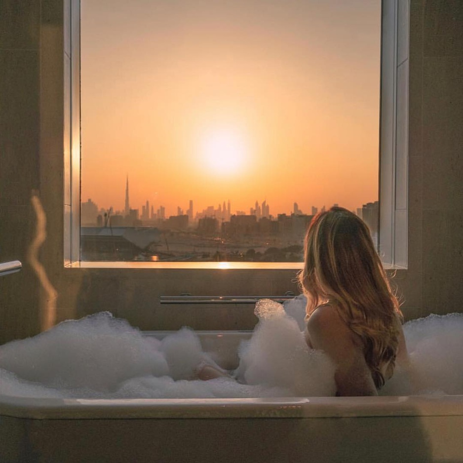 InterContinental Dubai Festival City Bathtub View