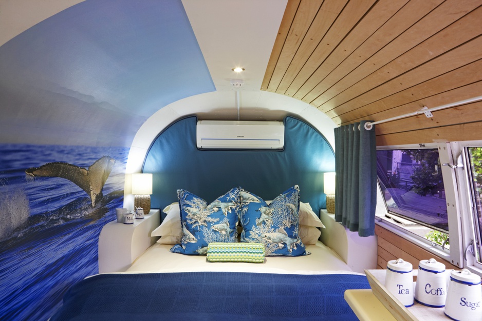 Beach house trailer interior