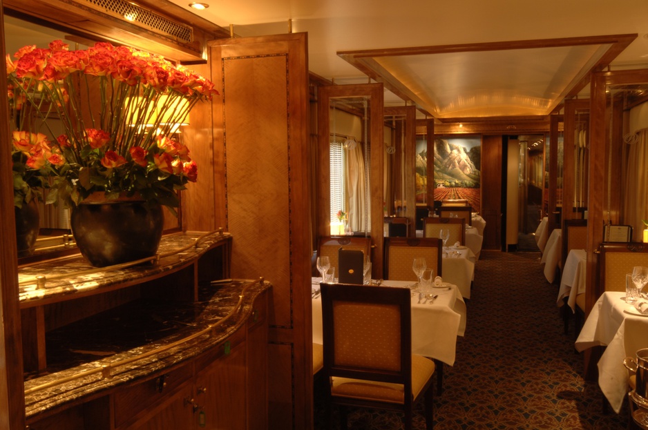 The Blue Train dining room