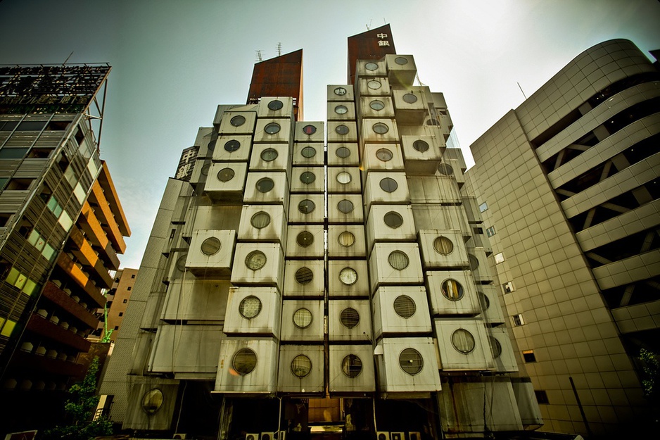 Nakagin Capsule Tower front view