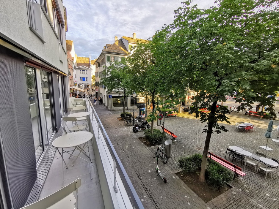 Green Marmot Capsule Hotel Balcony Old Town View