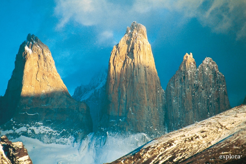 Rocky top of Andes mountains