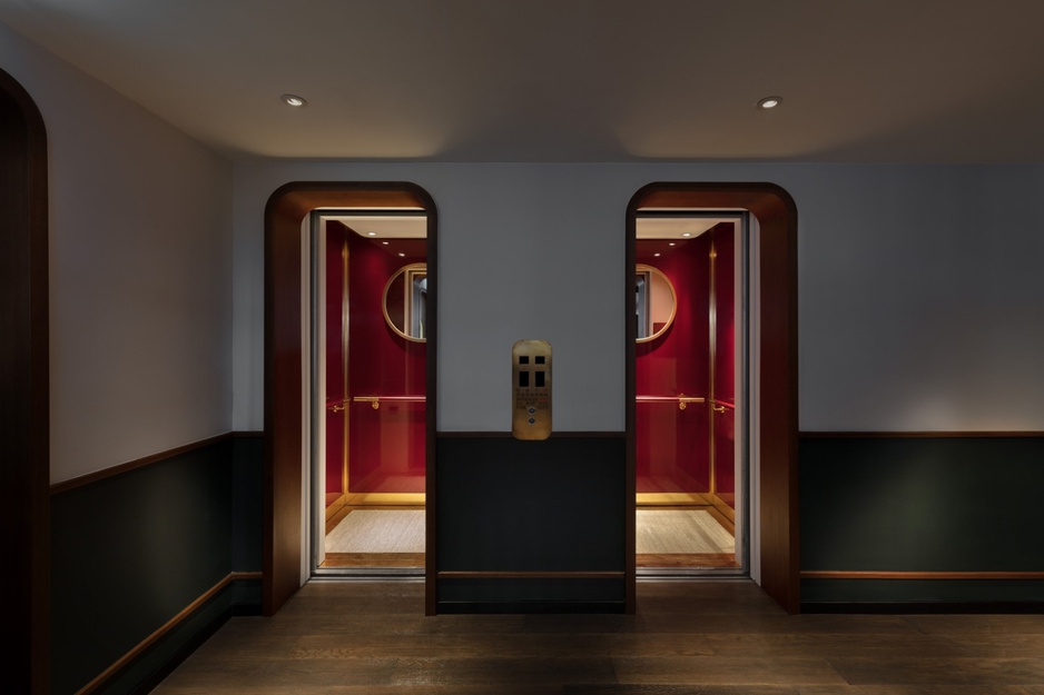 The Fleming Hotel Hong Kong Perfectly Symmetrical Elevators