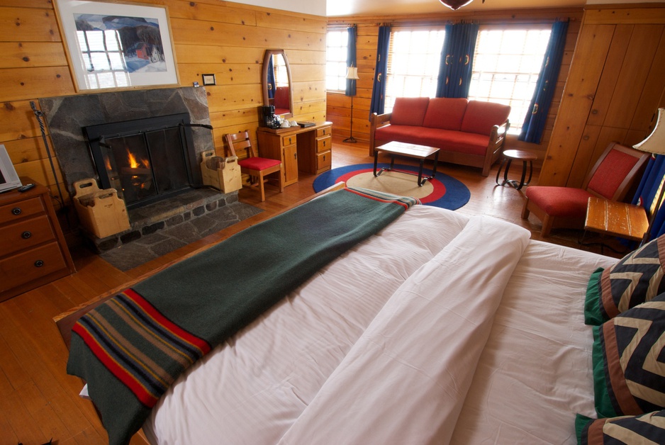 Timberline Lodge room with king size bed