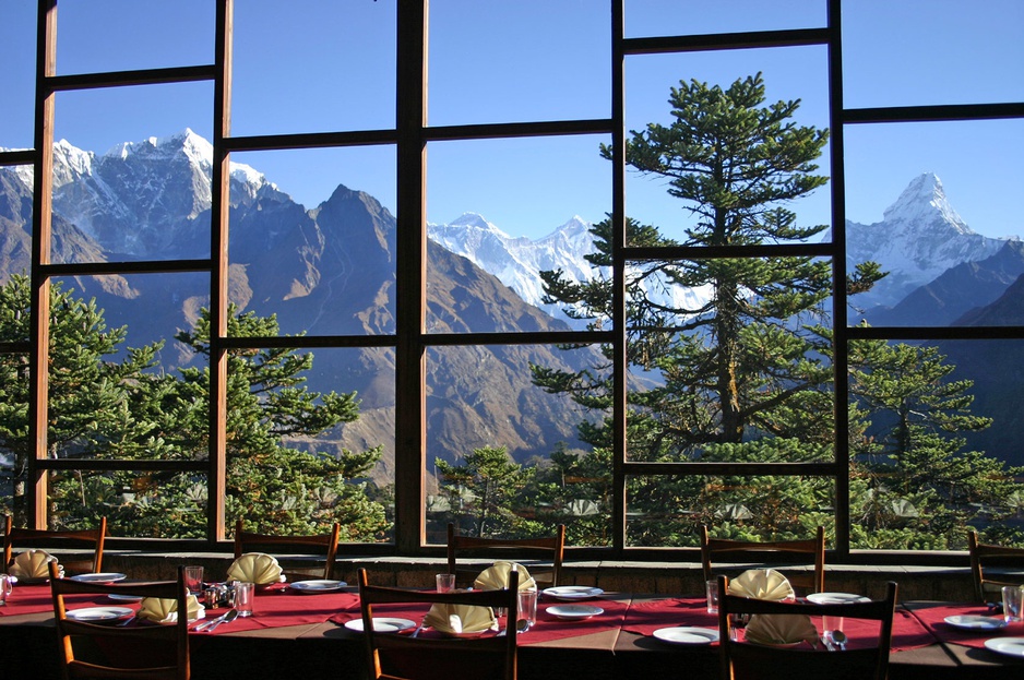 Hotel Everest View Restaurant Window Panorama