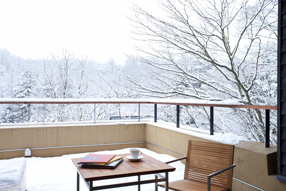 balcony in winter