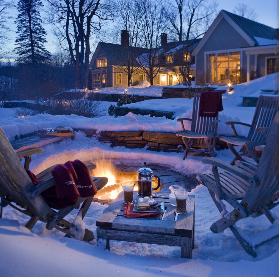 Twin Farms Winter Firepit