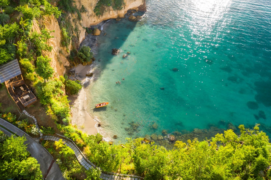 Aerial View of Secret Bay's Secret Beach