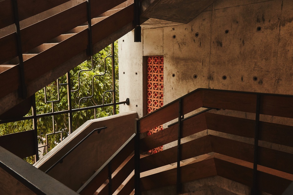 The Carpenter Hotel Brutalist Staircase