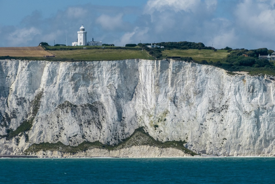 White Cliffs of Dover and the South Foreland Lighthouse on the top