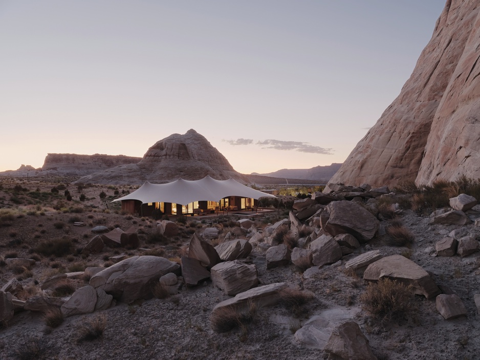 Camp Sarika, Amangiri Main Tent At Night