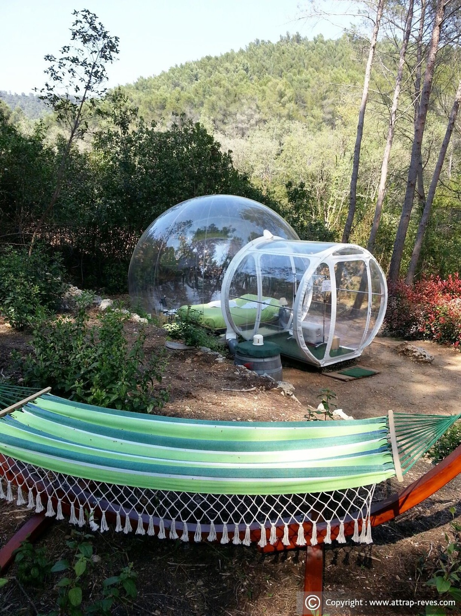 Transparent bubble hotel