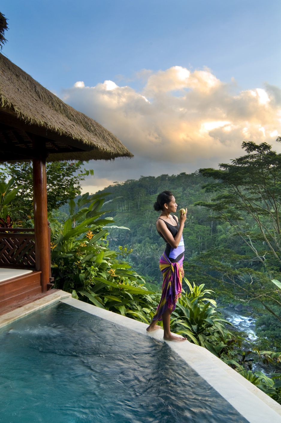 Bali girl at the pool