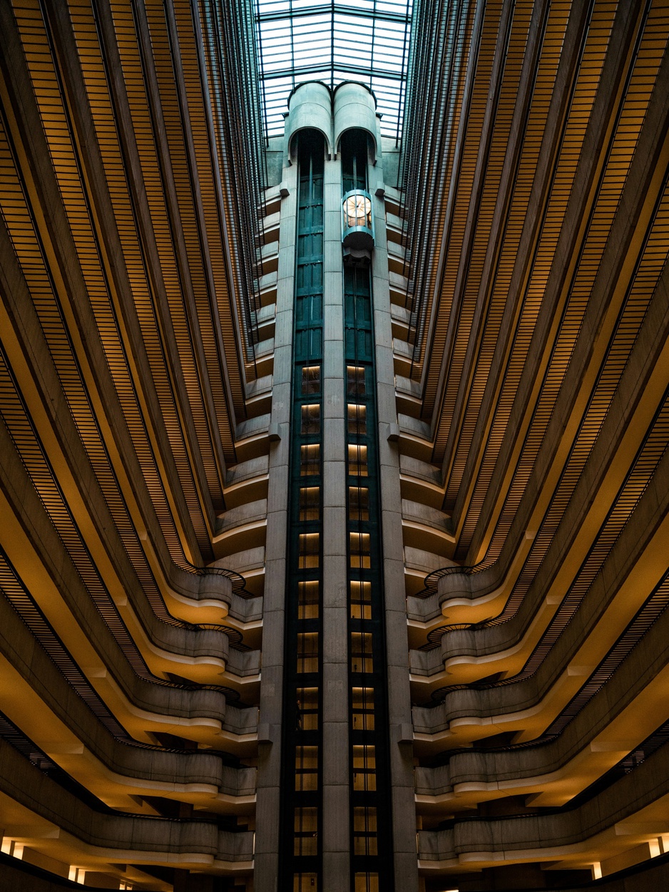 Atlanta Marriott Marquis Hotel Atrium Panoramic Elevators