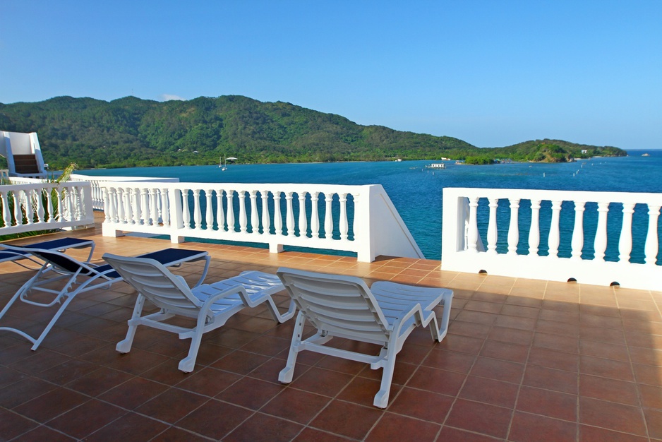 Villa on Dunbar Rock terrace sunbathing