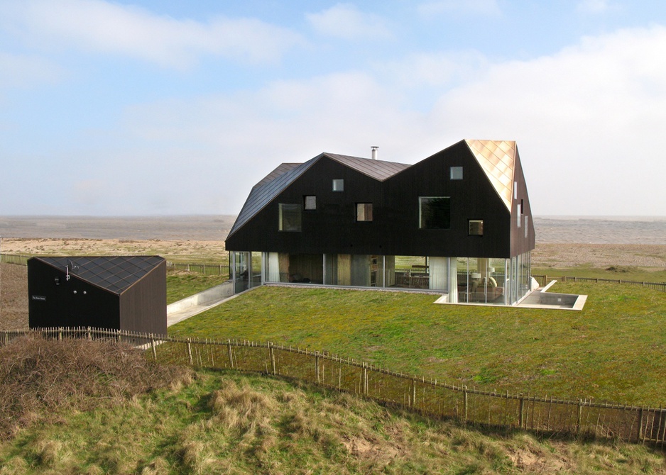 The Dune House with the sea in the background