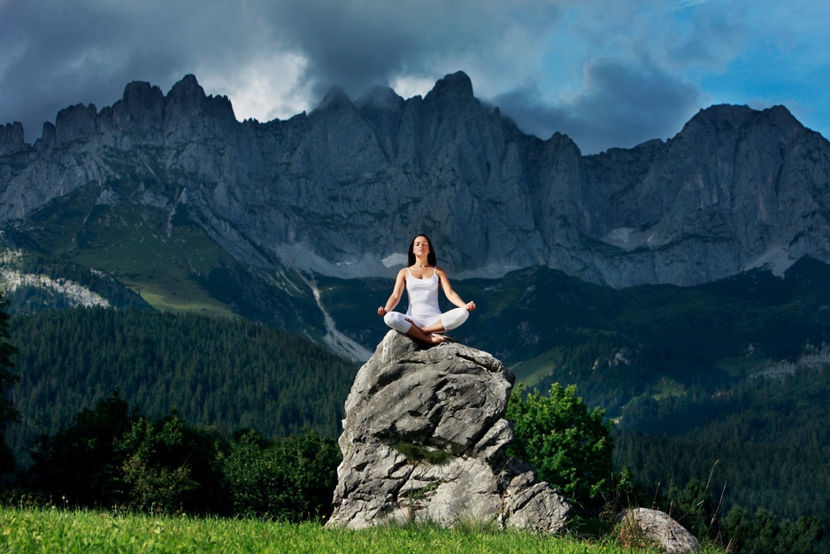 Mountain Meditation on a Rock