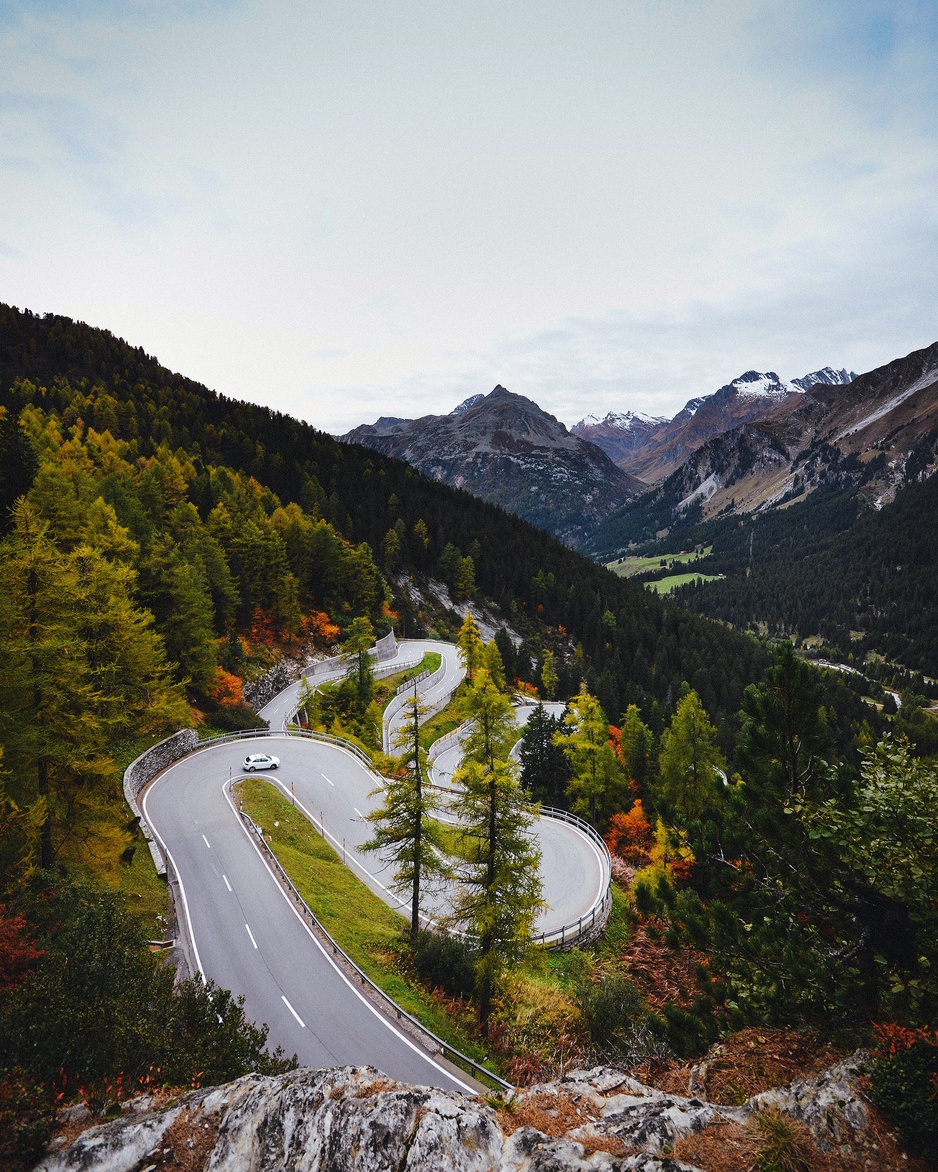 High mountain pass in the Swiss Alps