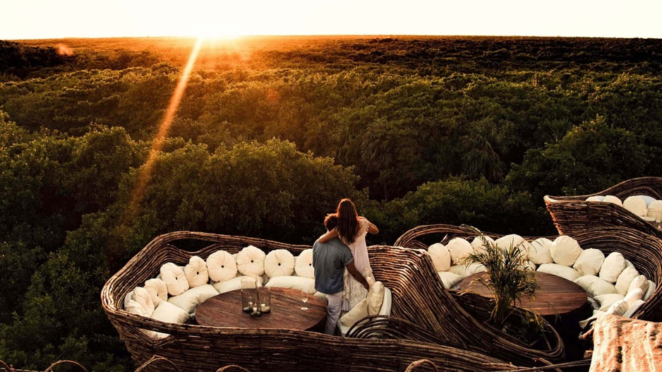 Azulik Resort Rooftop Bird Nest Restaurant