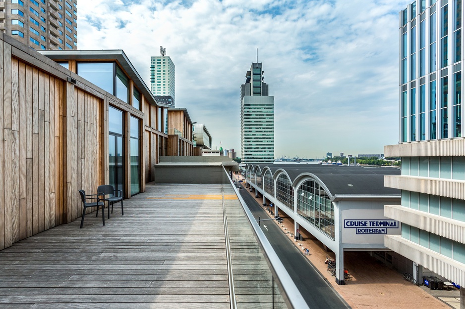 Room Mate Bruno Hotel Balcony Rotterdam Skyline Panorama