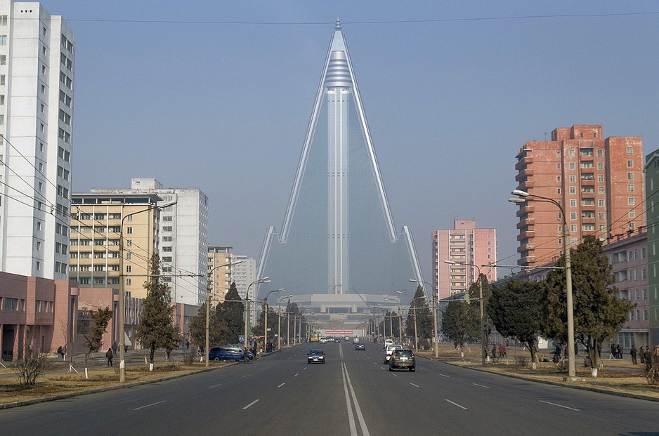 Ryugyong Hotel Tower in Pyongyang, North Korea