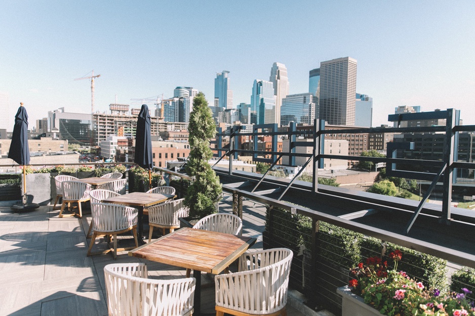 Hewing Hotel Rooftop Terrace