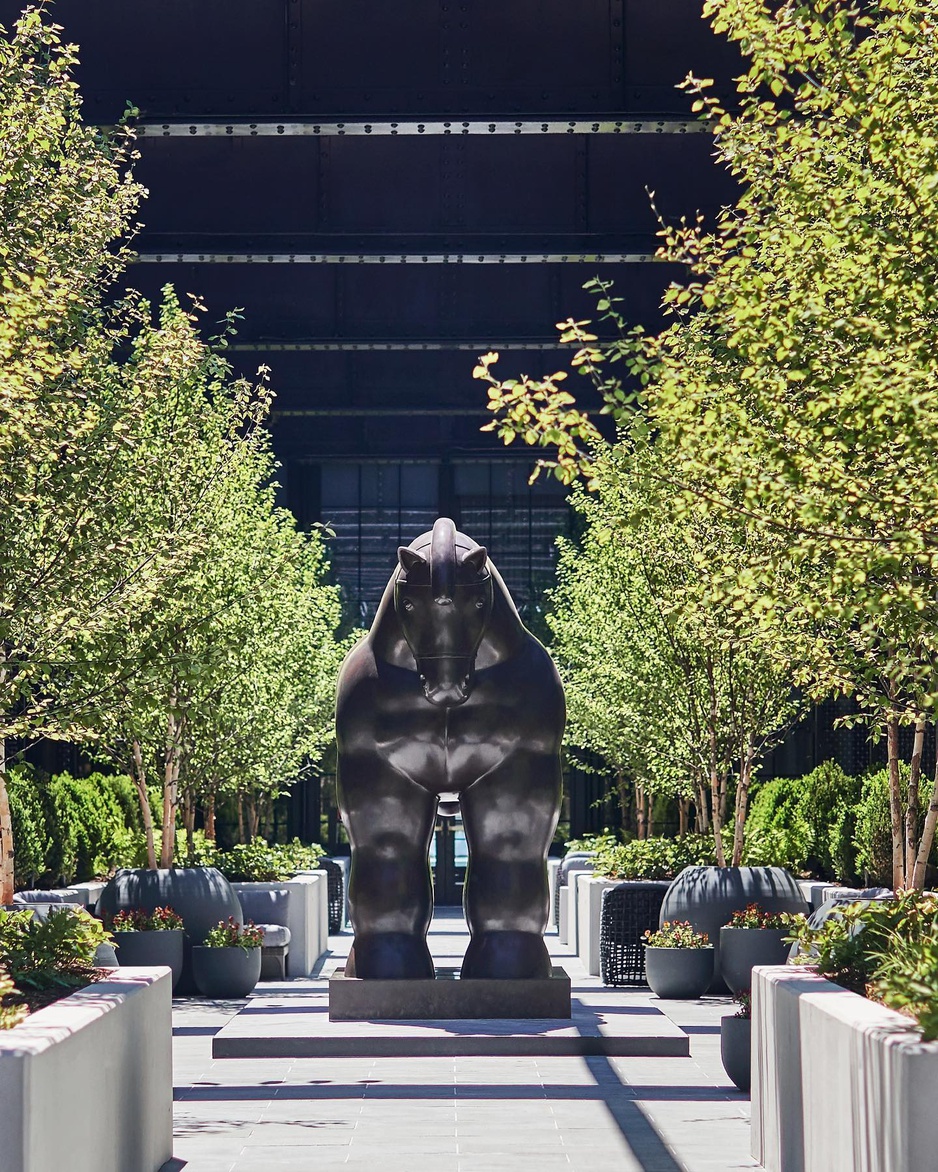 Sagamore Pendry Baltimore Hotel Courtyard Botero Horse by Fernando Botero