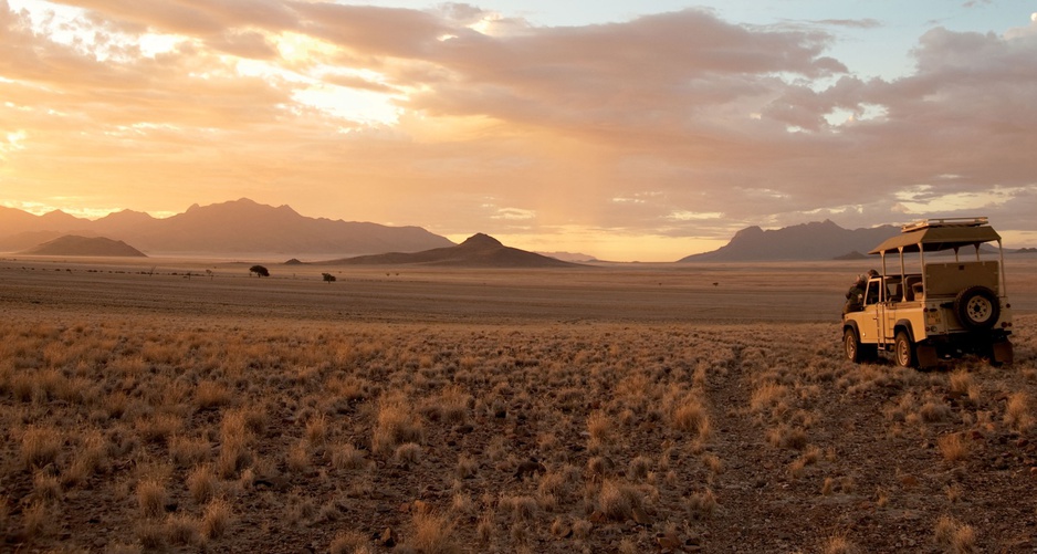 Scenic drive in the Namibian desert