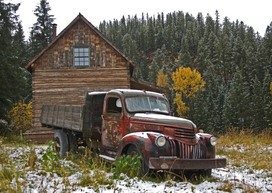 Vintage truck in Dunton Hot Springs