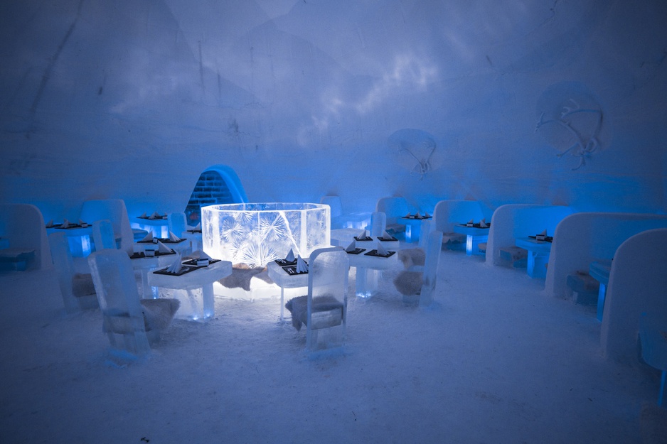 Lapland Hotels SnowVillage Dining Room