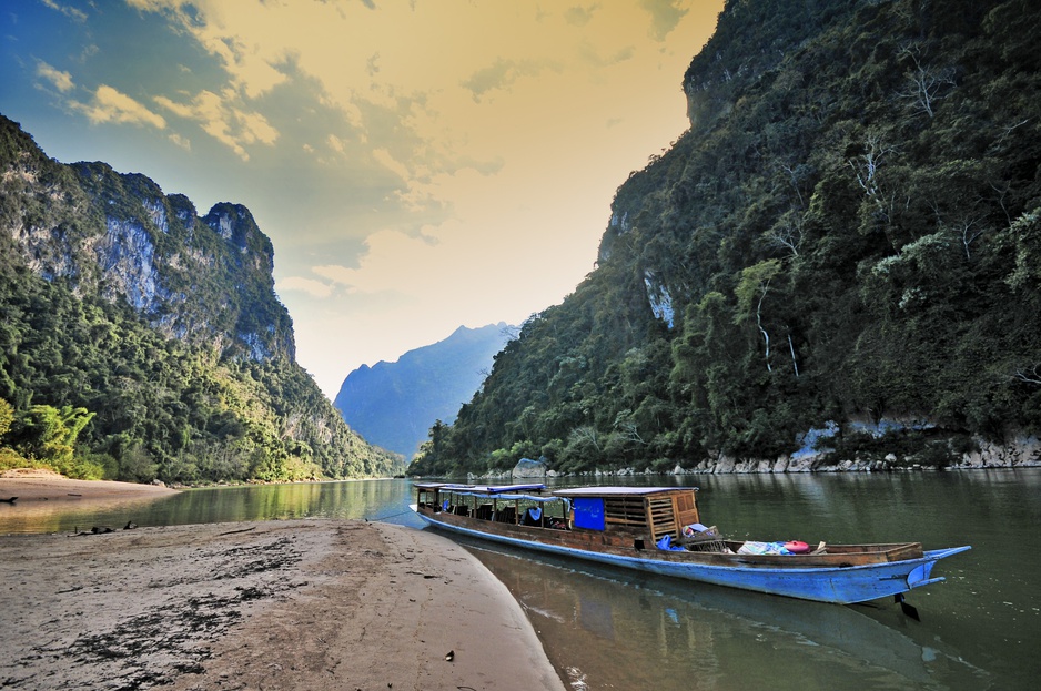 Longtail boat ride on River Nam Pak