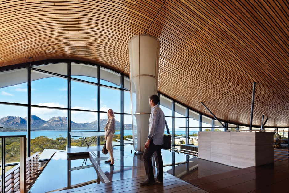 Saffire Freycinet hotel lobby