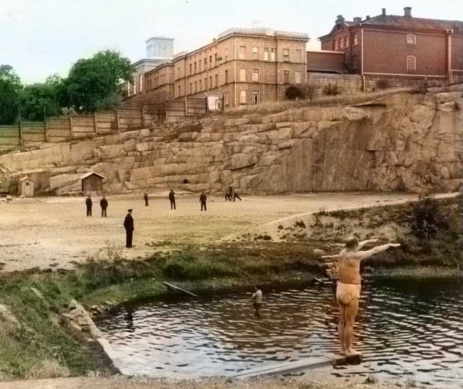 Kakola Prison Granite Mine And Lake - Photo From The 1950s