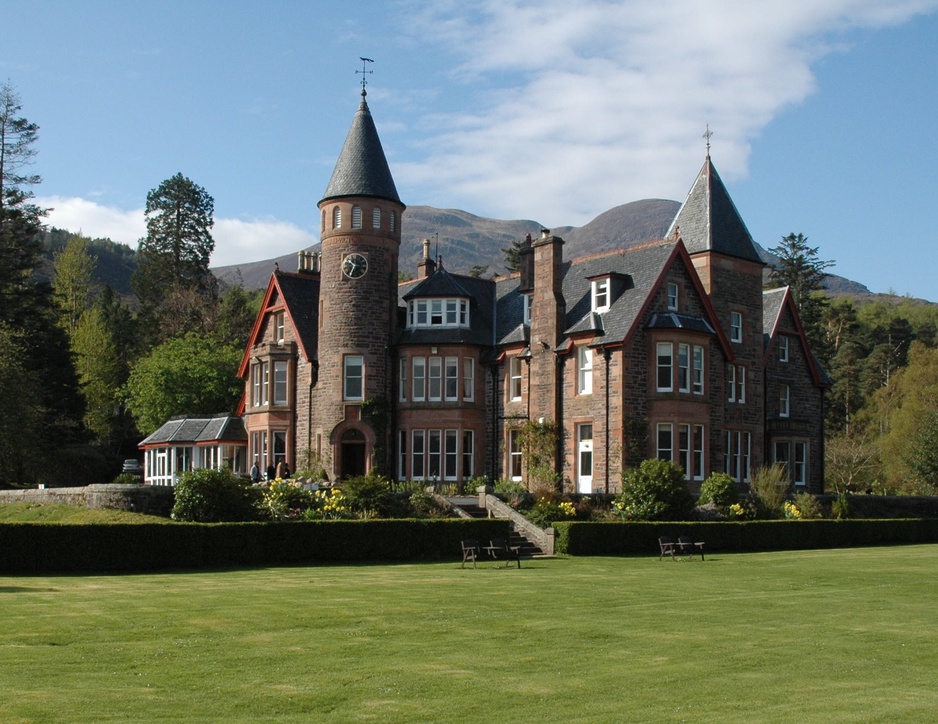 The Torridon Hotel castle and garden