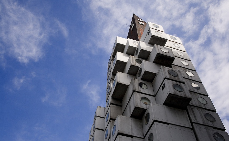 Nakagin Capsule Tower top