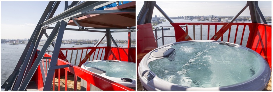 Jacuzzi on the top of Faralda Crane Hotel