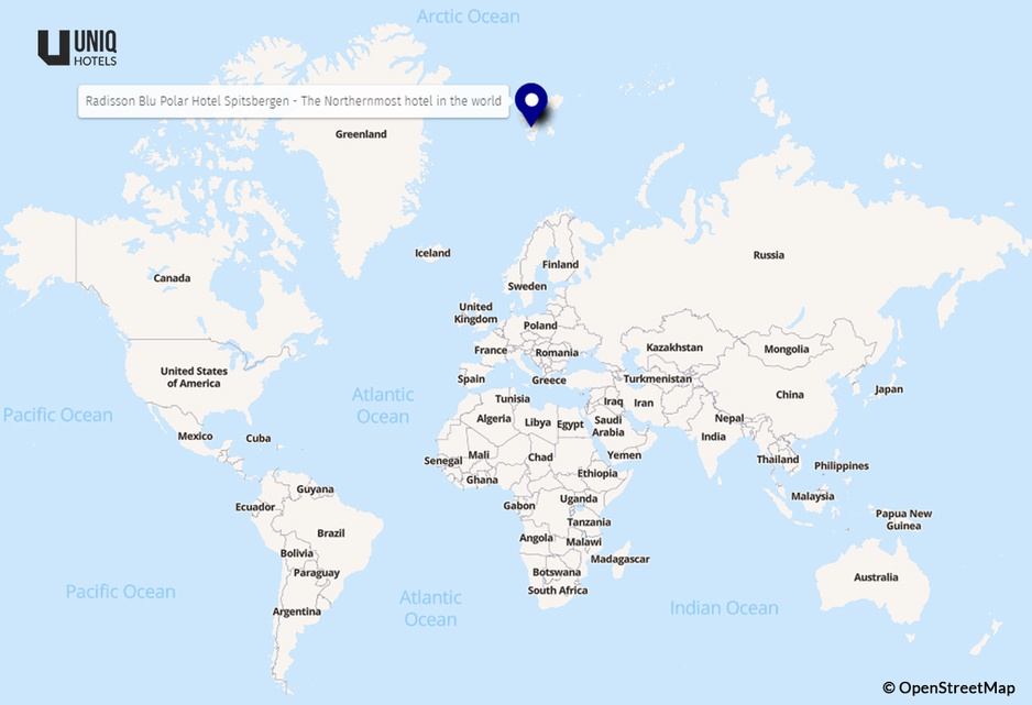 Radisson Blu Polar Hotel, Spitsbergen on the map