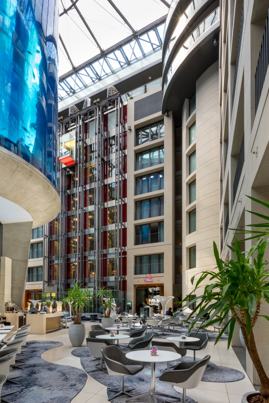 Radisson Blu Berlin Aquarium in the Lobby